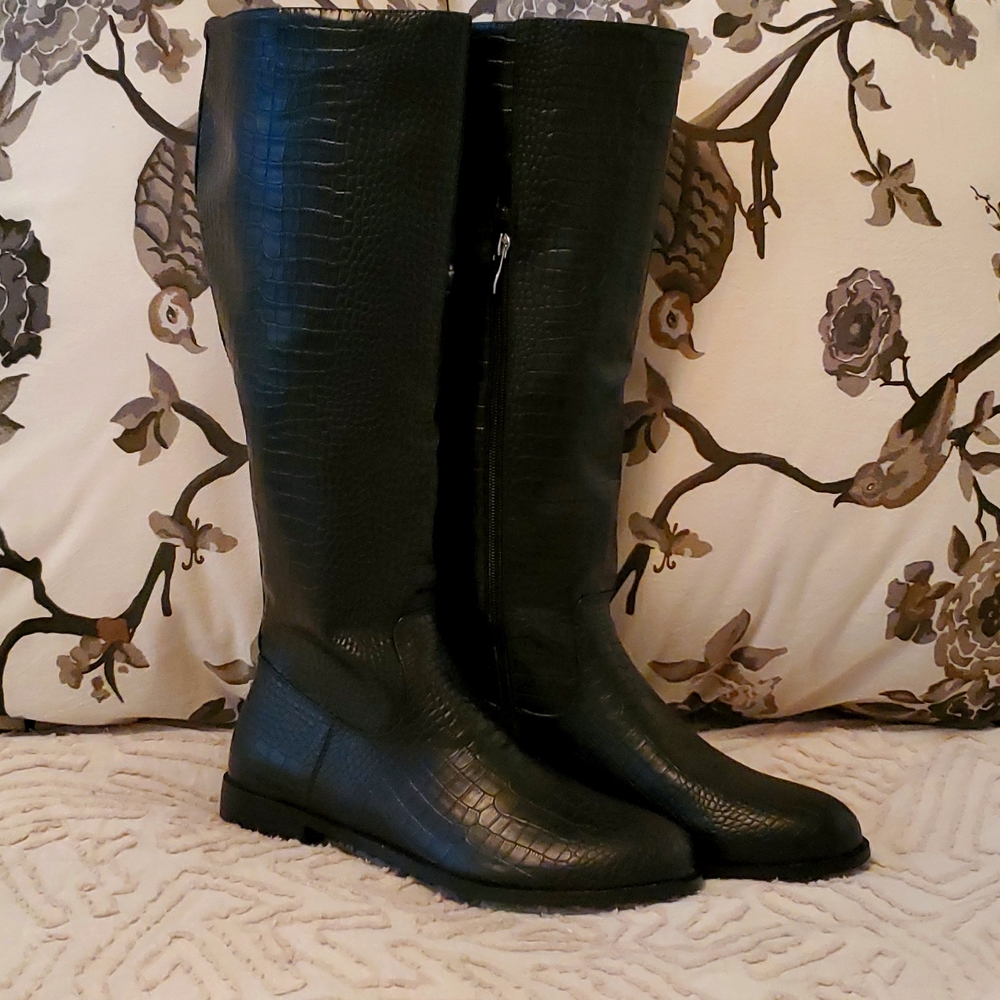 Black Tall Dress Boots